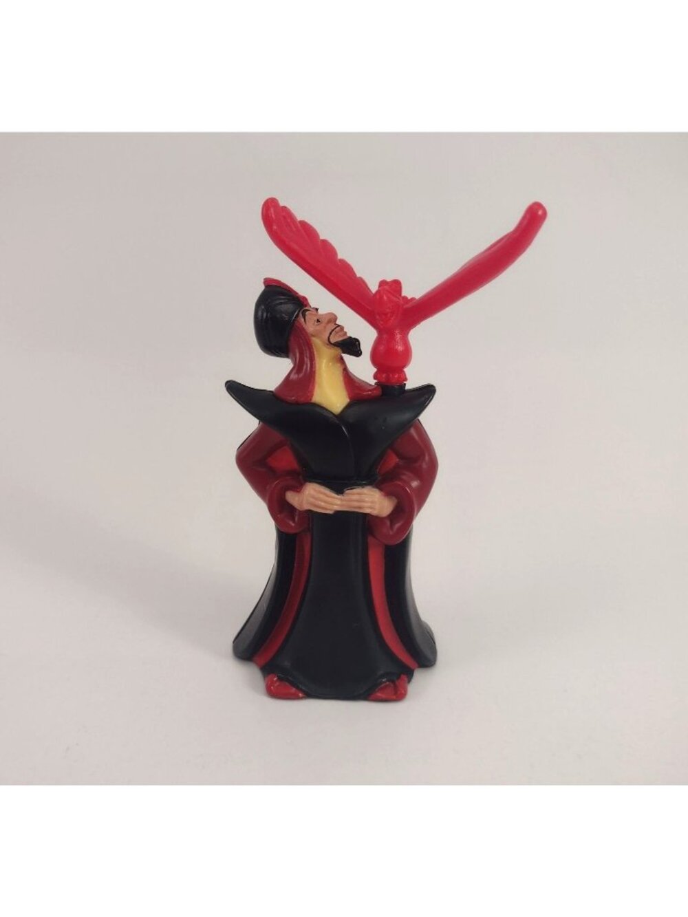 Vtg Disney Jafar w/ Spinning Iago Aladdin Toy Collectible Figurine Villain Evil